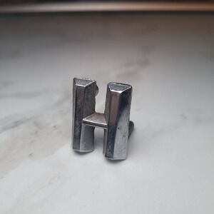 Vintage Chrome H Replacement Emblem Letter 92-1 BLC Automotive Badge